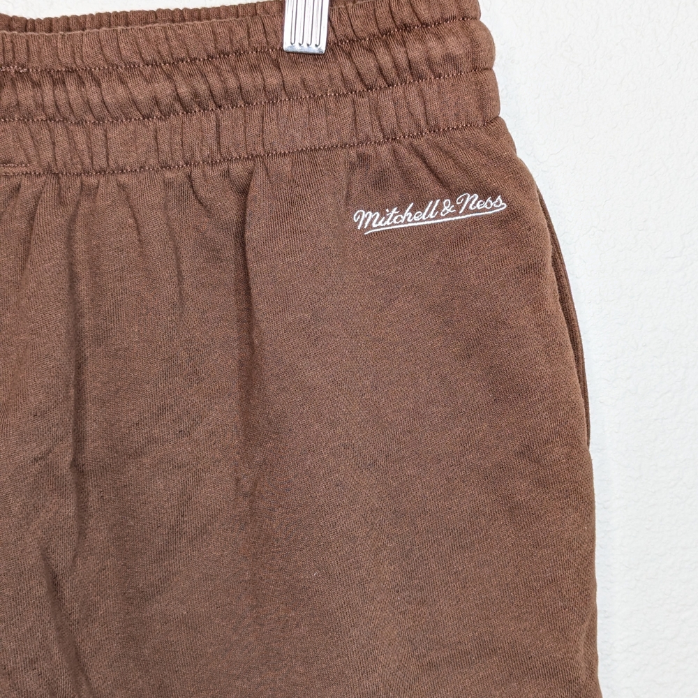 EUC Mitchell & Ness Brown Mavericks Athletic Lounge Drawstring Shorts Sweatshort - Picture 4 of 6